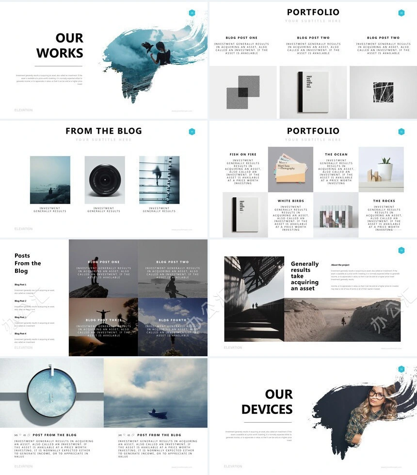 高端欧美广告策划摄影设计品牌宣传PPT模板