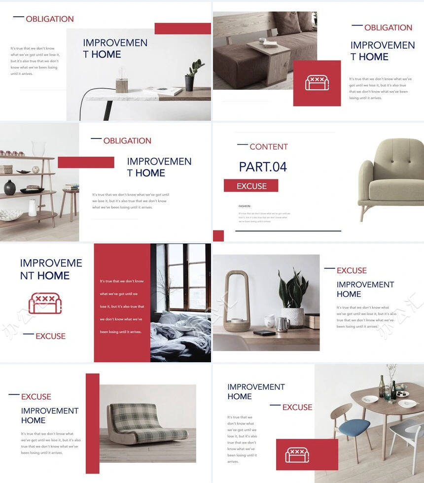 高级欧美家具装修设计广告策划通用PPT模板