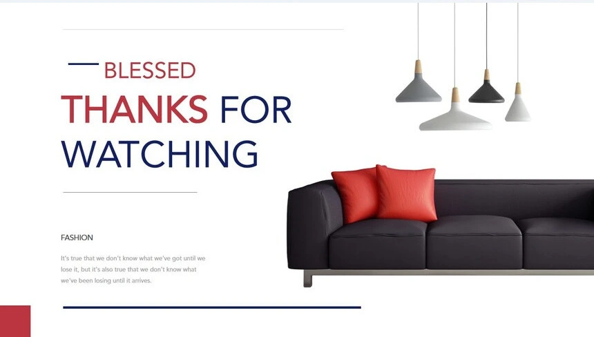 高级欧美家具装修设计广告策划通用PPT模板