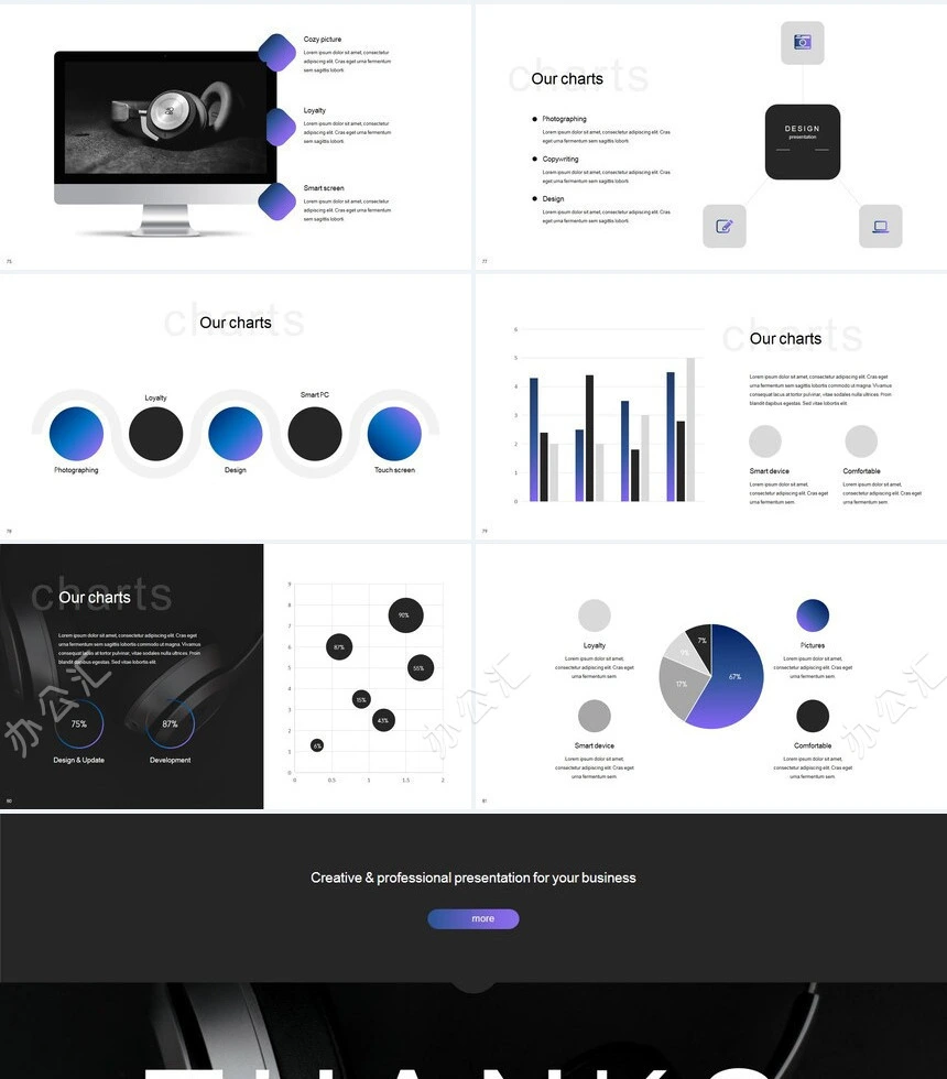 高级紫色时尚欧美风电子科技产品发布项目介绍通用PPT模板
