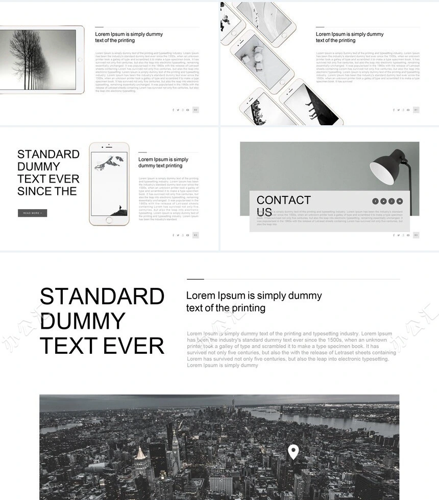 黑灰高级感冷清风商业计划书企业宣传通用PPT模板