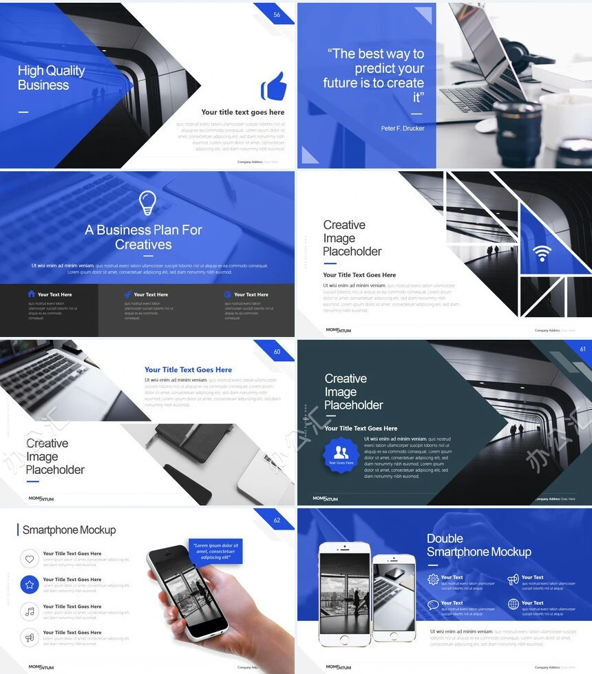 黑蓝高级欧美风公司简介商务报告PPT模板