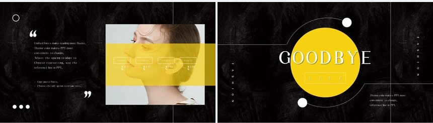 黑黄时尚高级感广告策划公司简介通用PPT模板