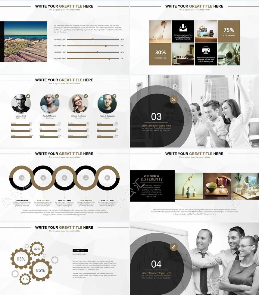 欧美商务企业推介PPT模板企业推介项目展示计划总结商业融资