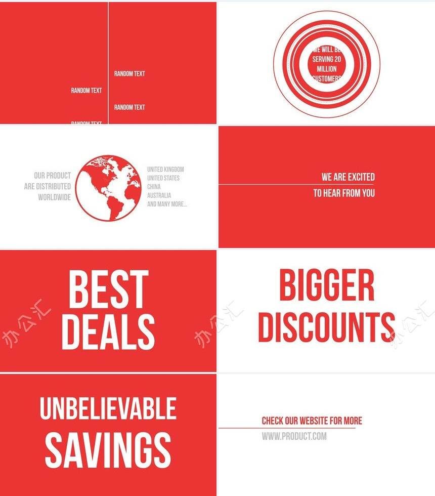 玫红欧美快闪PPT模板