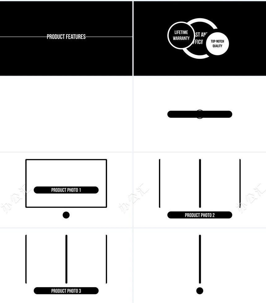 黑色欧美快闪PPT模板