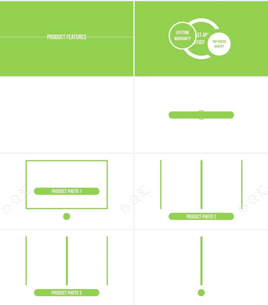 绿色欧美快闪PPT模板