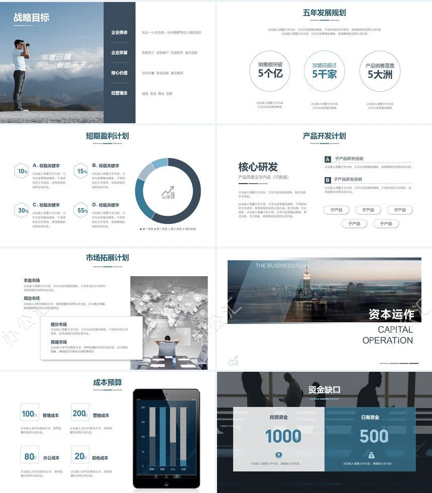 高端大气商业计划书公司介绍项目策划PPT模板