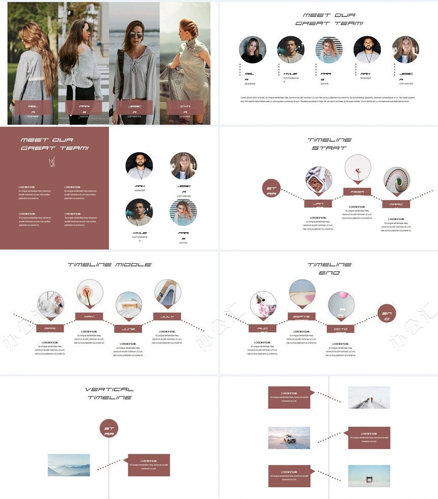 欧美杂志风品牌宣传产品发布会PPT模板