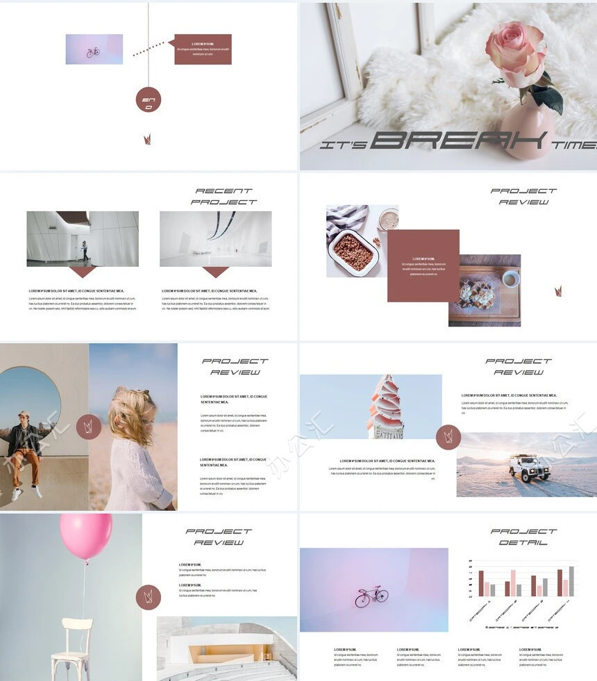 欧美杂志风品牌宣传产品发布会PPT模板