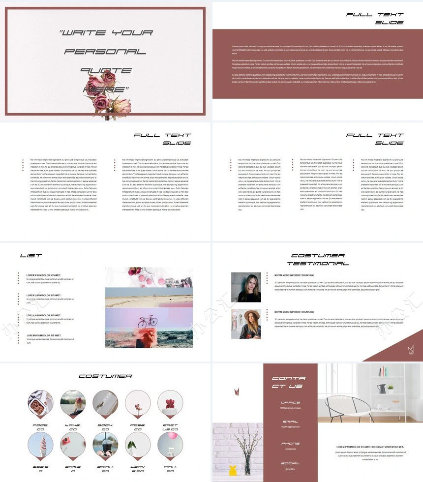 欧美杂志风品牌宣传产品发布会PPT模板