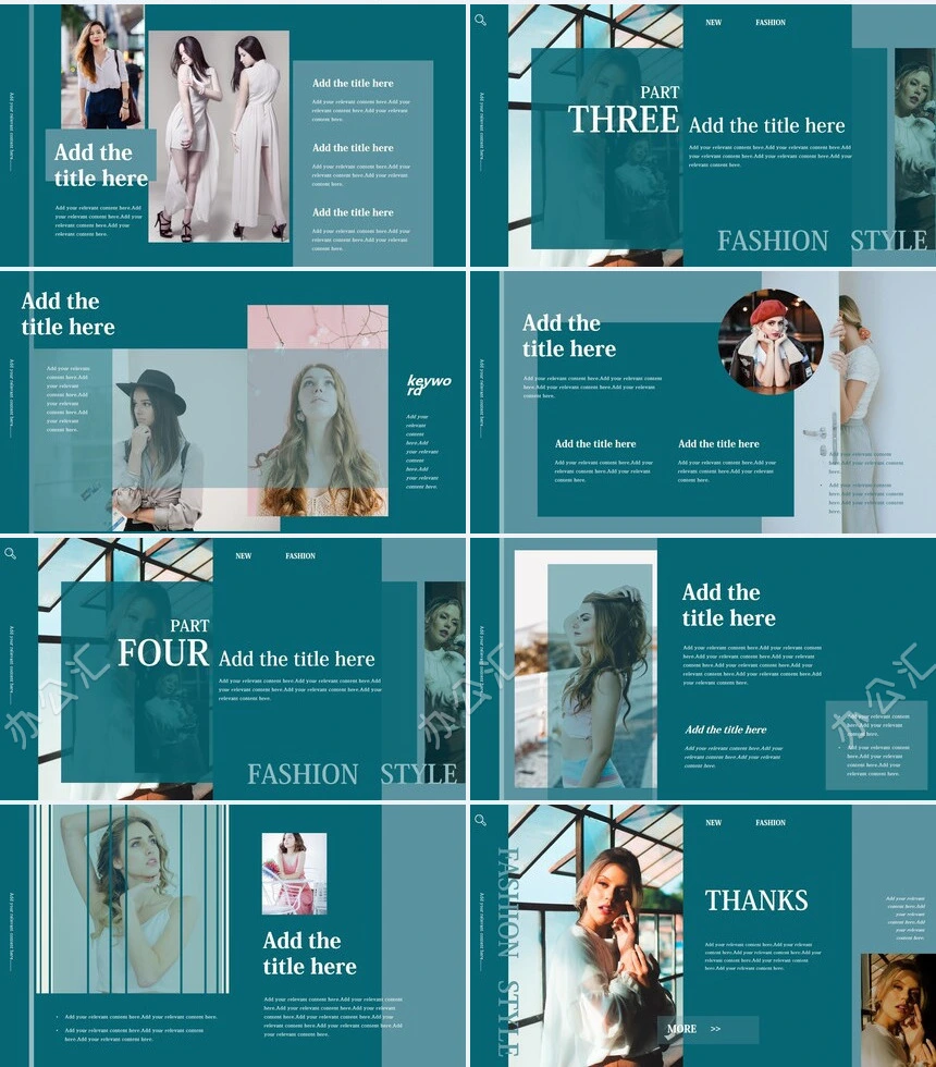 欧美杂志风高端品牌宣传摄影个人写真相册PPT动态模板