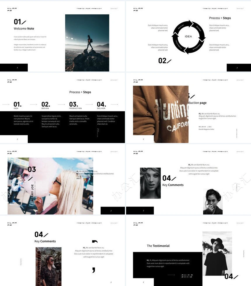 简约黑色杂志风项目简介工作总结PPT动态模板