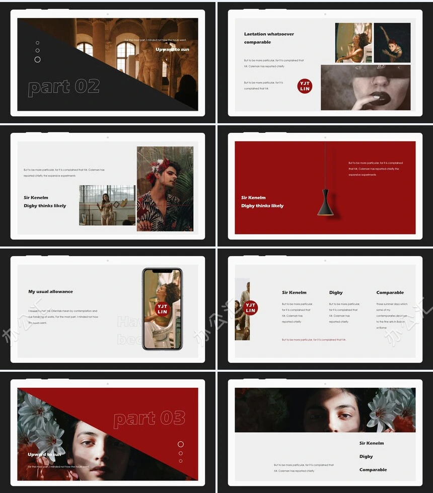 时尚欧美风美容美发高端品牌宣传通用PPT模板