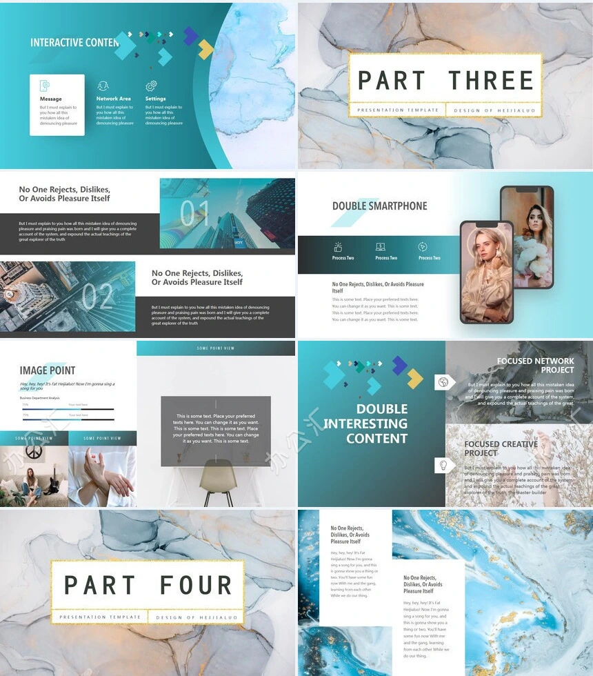 大海背景高端大气欧美风品牌策划设计PPT模板