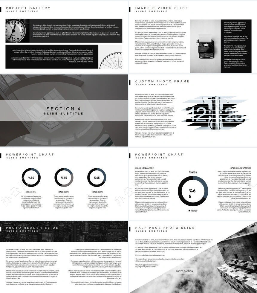 2023北欧数据表格图标清新简约商务PPT模板