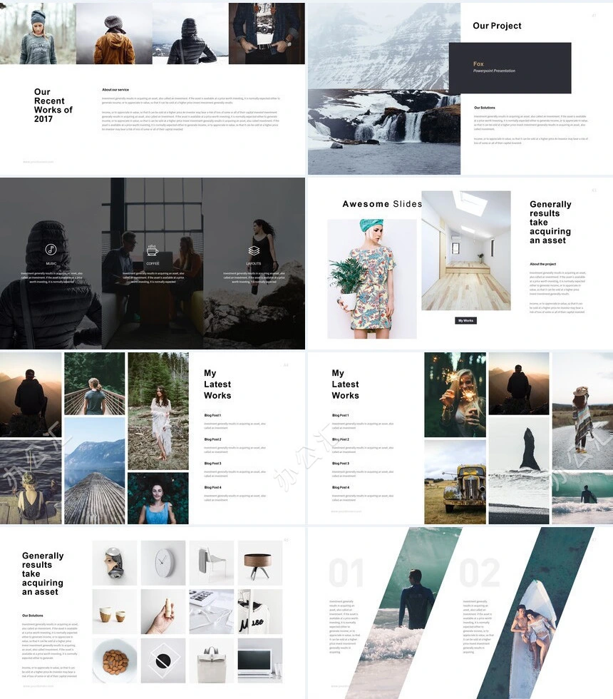 2023轻奢品牌宣传运动健身服装设计通用PPT模板