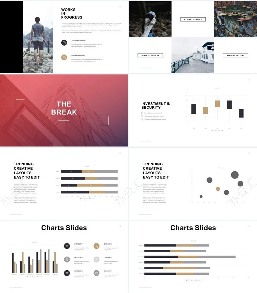 2023轻奢品牌宣传运动健身服装设计通用PPT模板