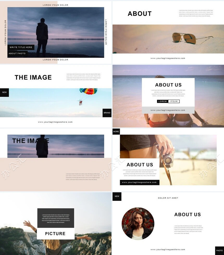 北欧ins体育运动户外活动通讯科技通用PPT模板