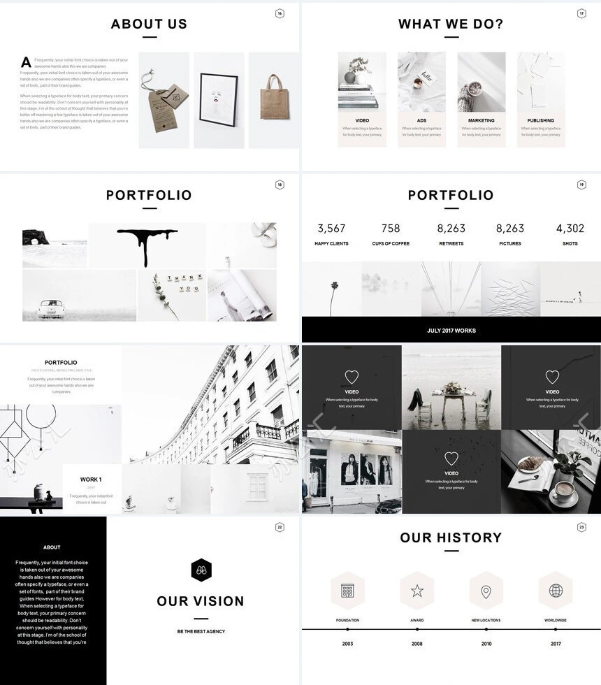 北欧ins风家居设计北欧简约家具装修设计通用PPT模板