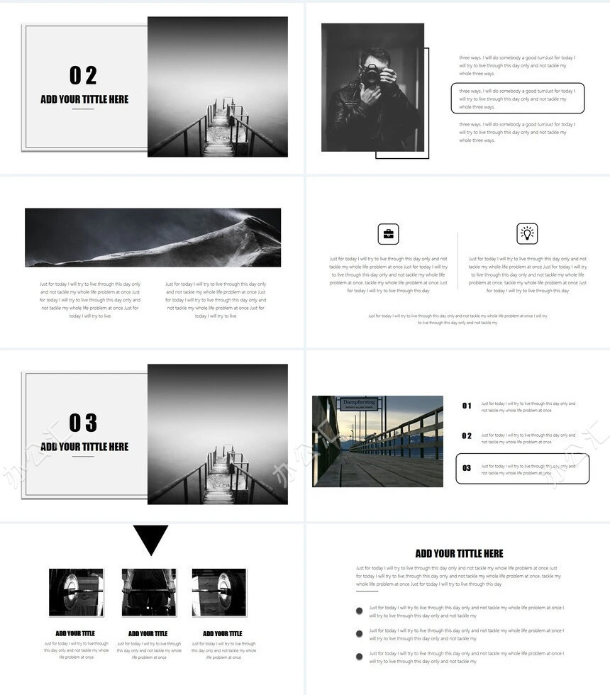 北欧杂志风公司简介项目策划通用PPT模板
