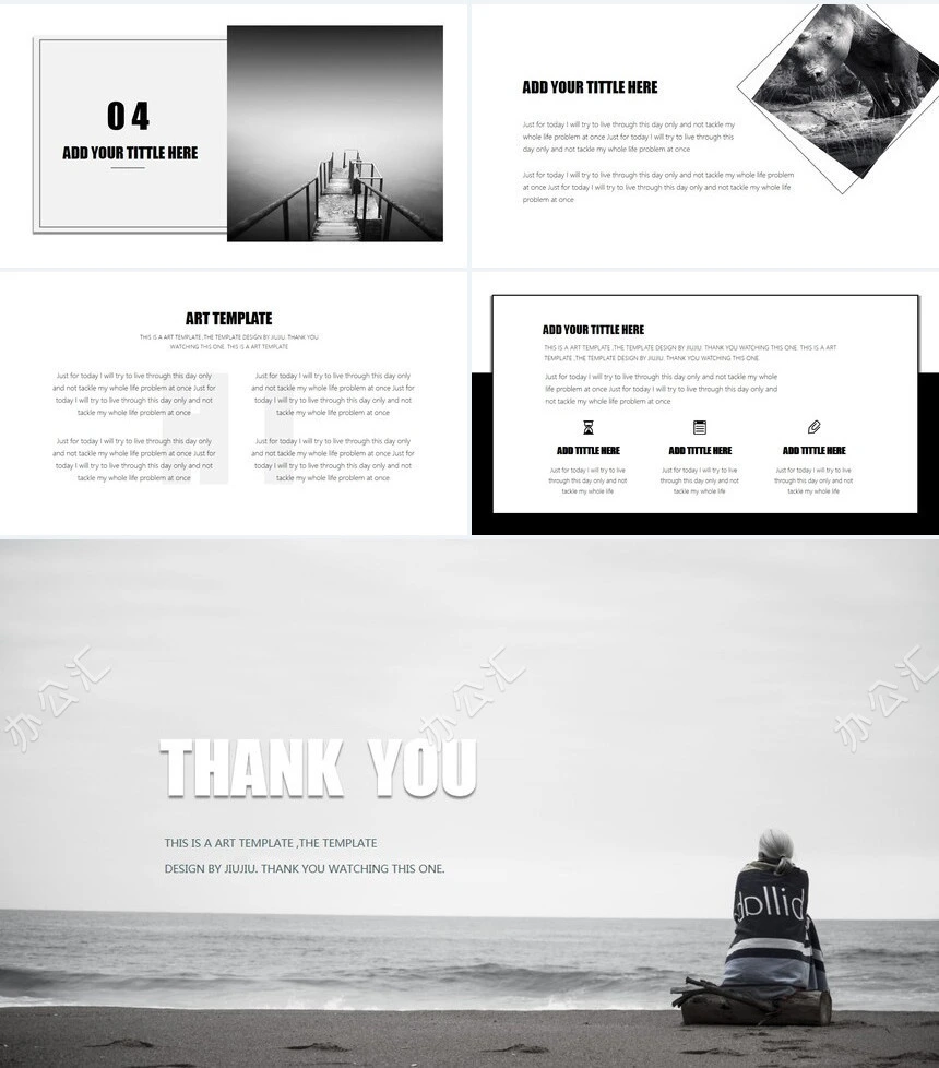 北欧杂志风公司简介项目策划通用PPT模板