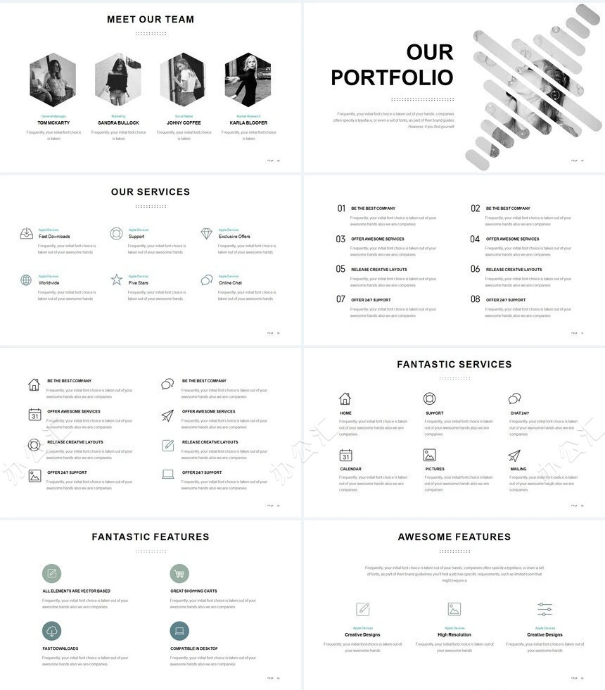 北欧高端品牌宣传项目策划PPT模板