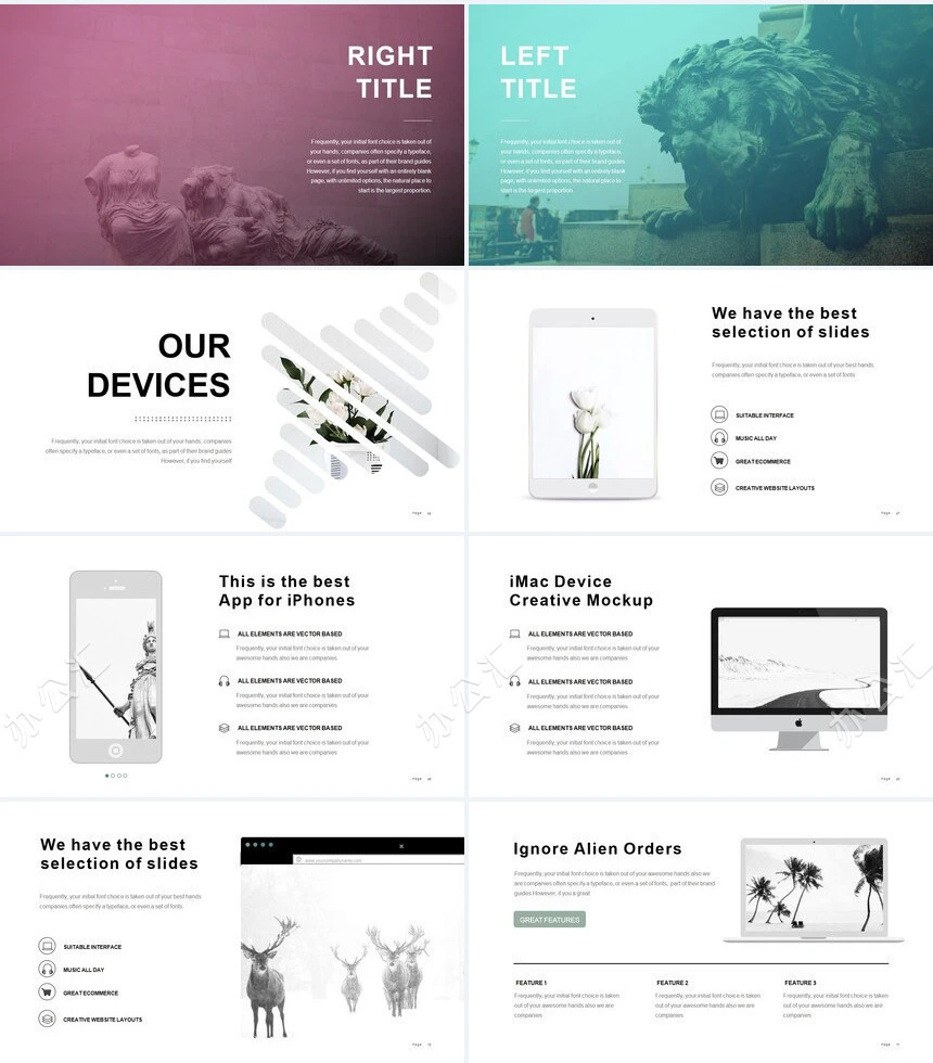 北欧高端品牌宣传项目策划PPT模板