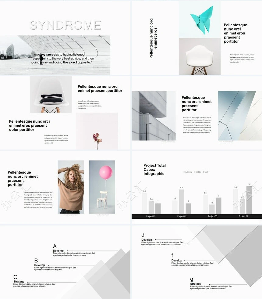 极简北欧风图表通用