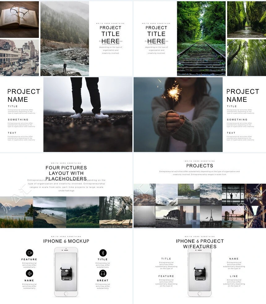 简约北欧通用PPT模板