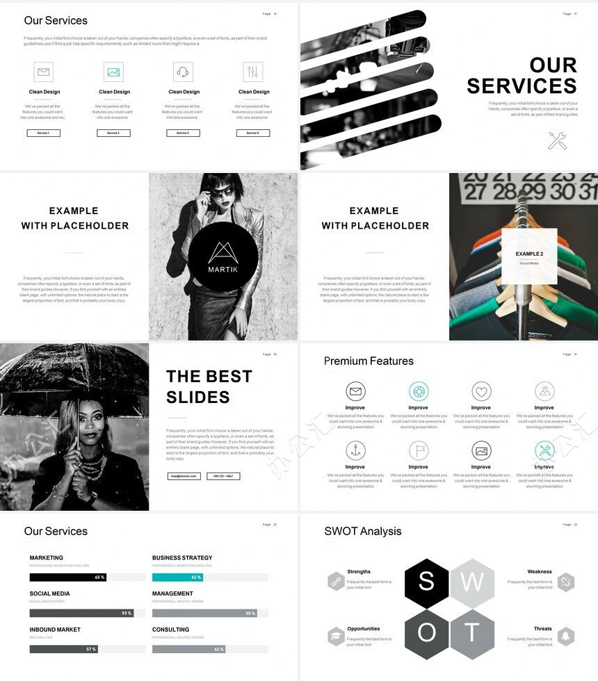 简约北欧高端品牌宣传项目策划PPT模板