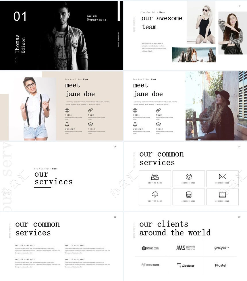 高端北欧风家居设计通用PPT模板