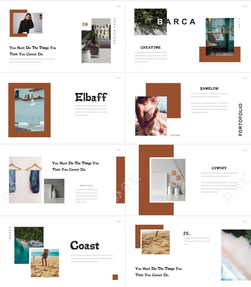 杂志欧美风文艺气息通用PPT模板