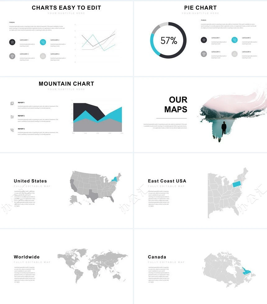 欧美时尚风融资计划书公司简介通用PPT模板