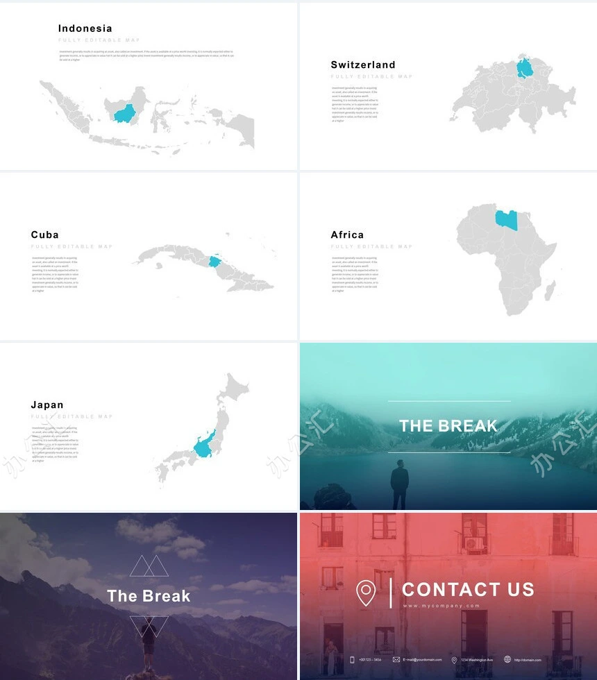 欧美时尚风融资计划书公司简介通用PPT模板