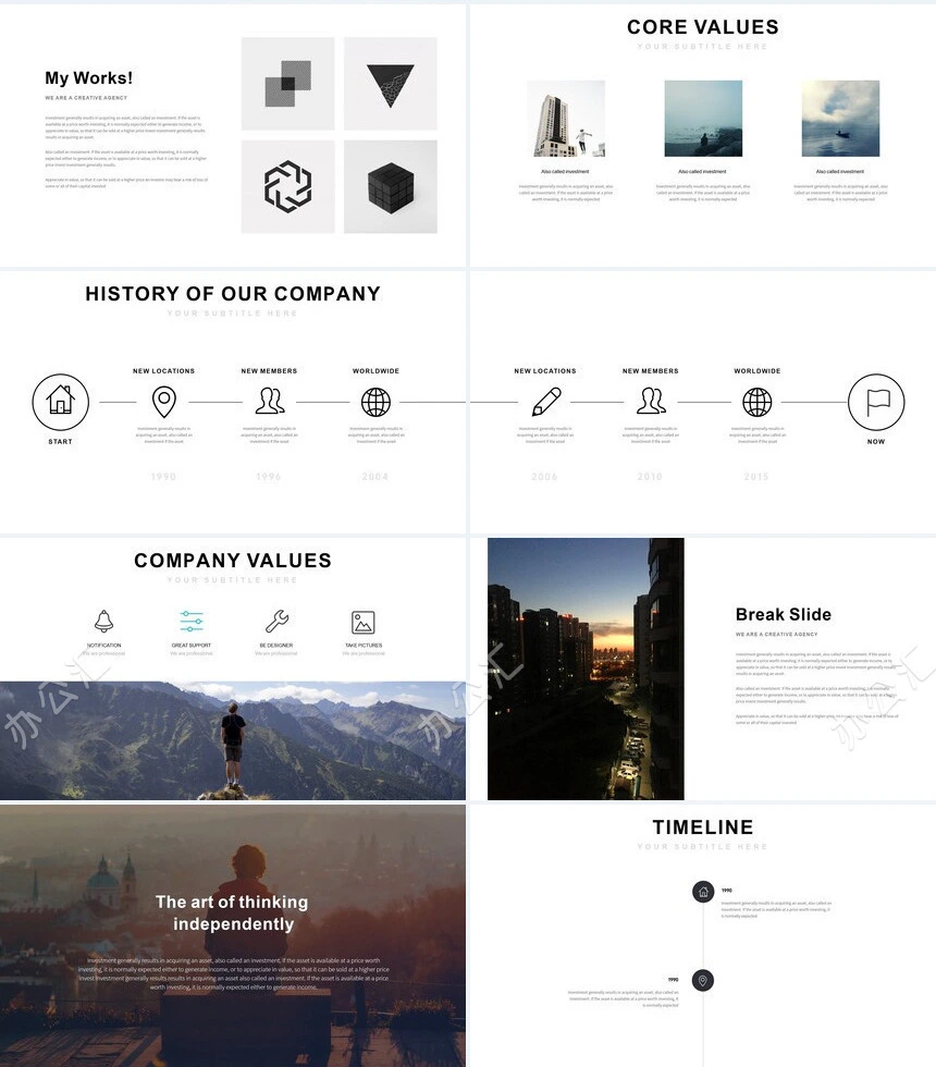 欧美时尚风融资计划书公司简介通用PPT模板
