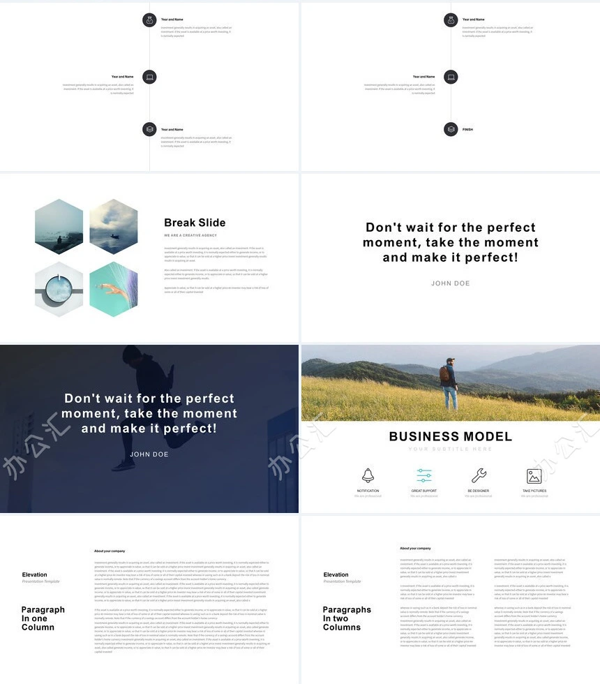 欧美时尚风融资计划书公司简介通用PPT模板