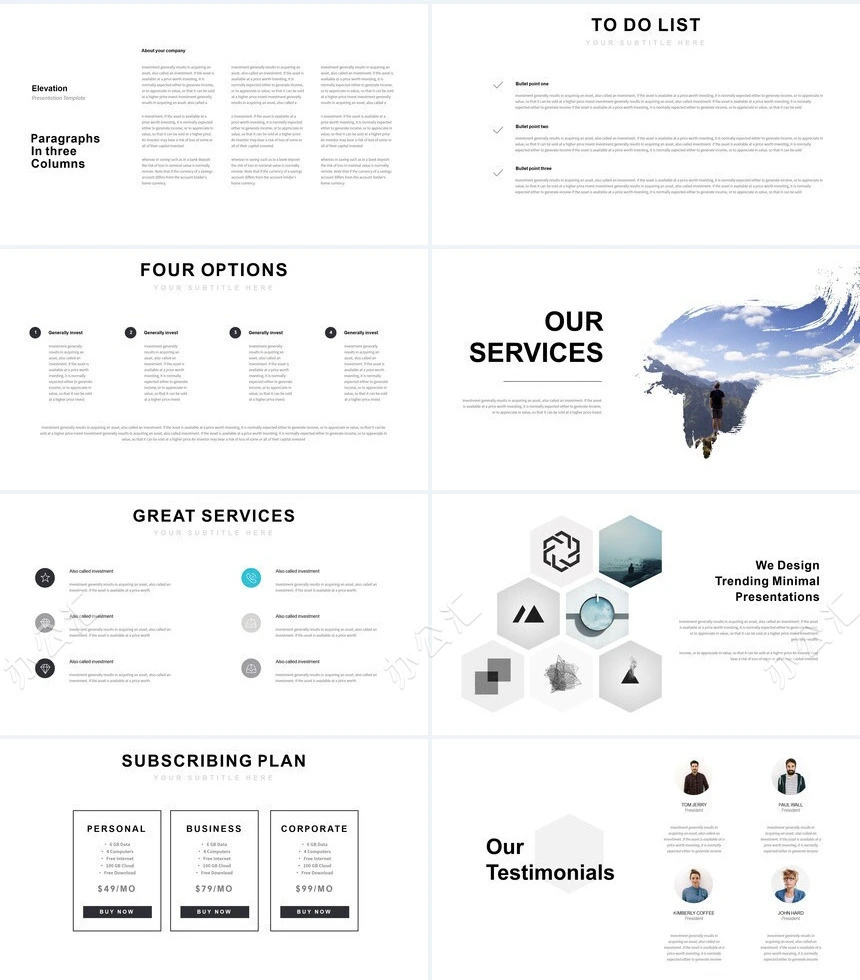 欧美时尚风融资计划书公司简介通用PPT模板