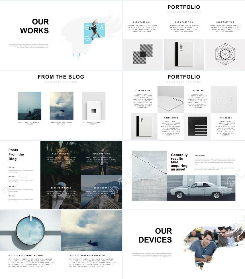 欧美时尚风融资计划书公司简介通用PPT模板