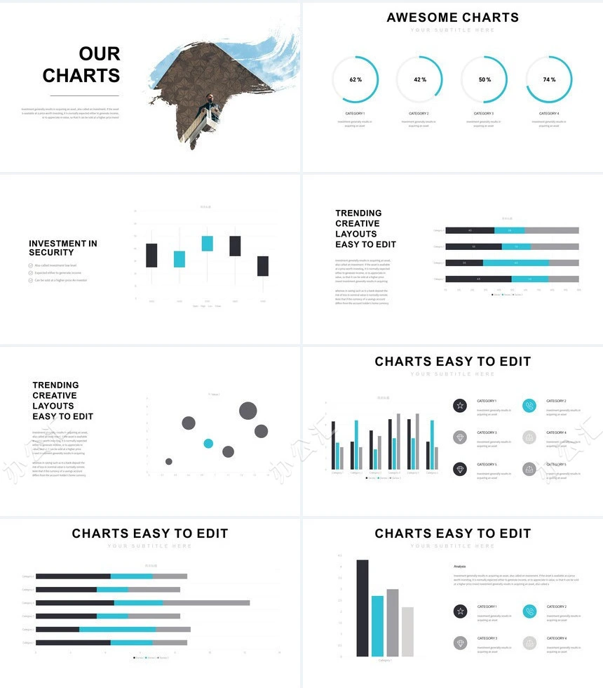 欧美时尚风融资计划书公司简介通用PPT模板