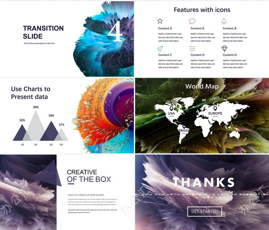 欧美时尚风通用PPT模板