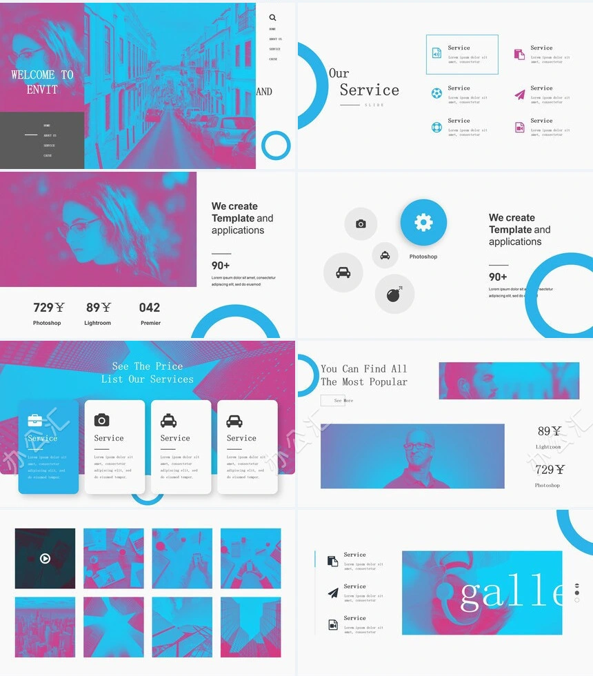 欧美时尚风高端品牌宣传PPT模板