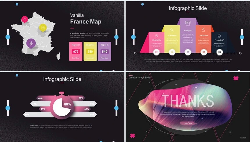 炫彩时尚欧美风通用PPT模板