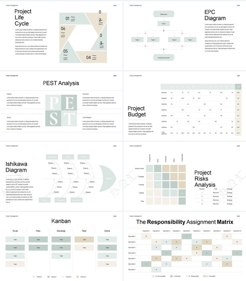 简约淡雅欧美风高端品牌宣传商业计划书项目策划PPT模板