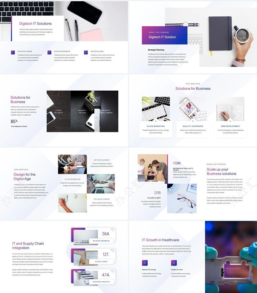 绚酷紫色商业计划书品牌宣传PPT模板