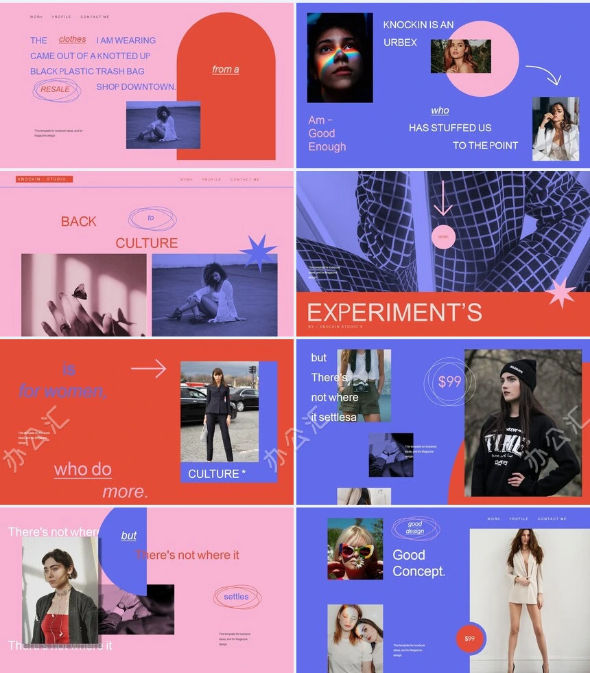 2023时尚艺术影视个人写真PPT模板