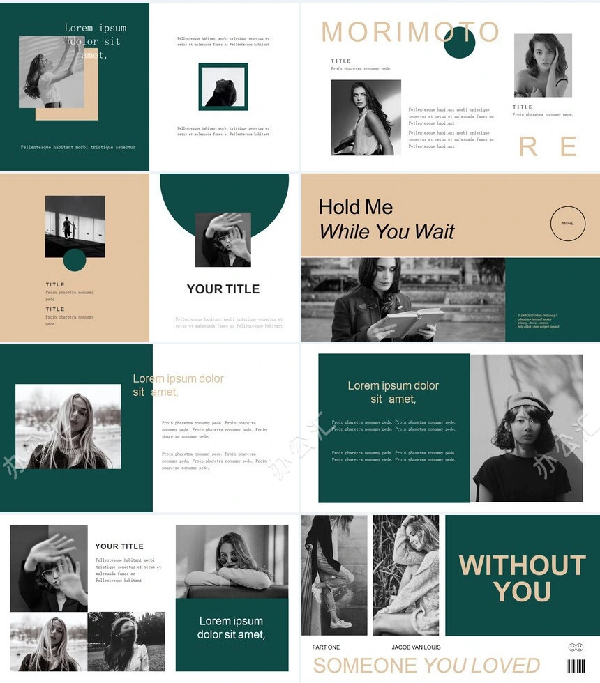 摄影个人相册艺术风PPT模板