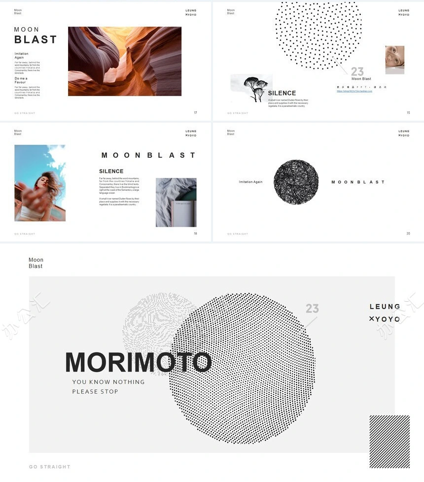 简约时尚风高端服装品牌宣传杂志PPT模板