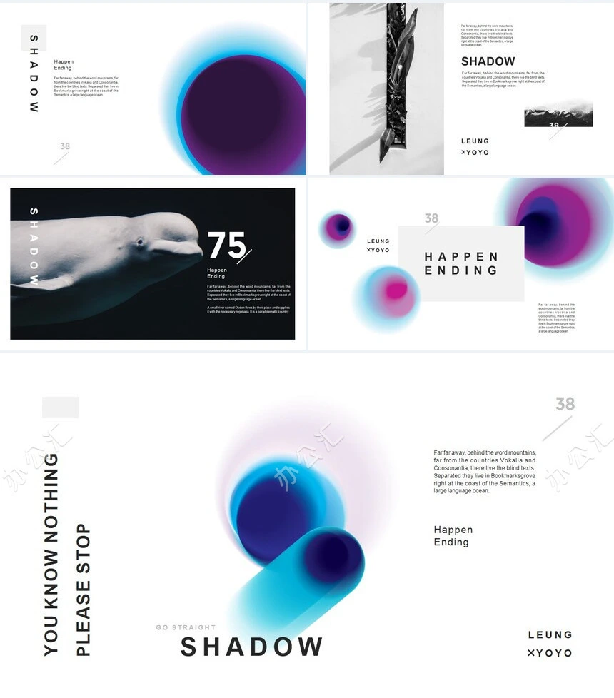 简约艺术风空间艺术设计广告策划通用PPT模板