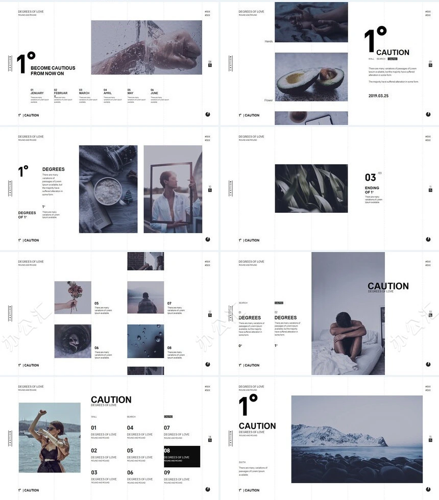 艺术风电子相册影视杂志通用PPT模板